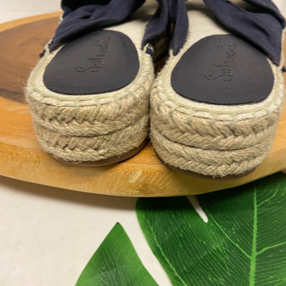 Splendid Burlap Platform Espadrille Slides Sandals - image 6